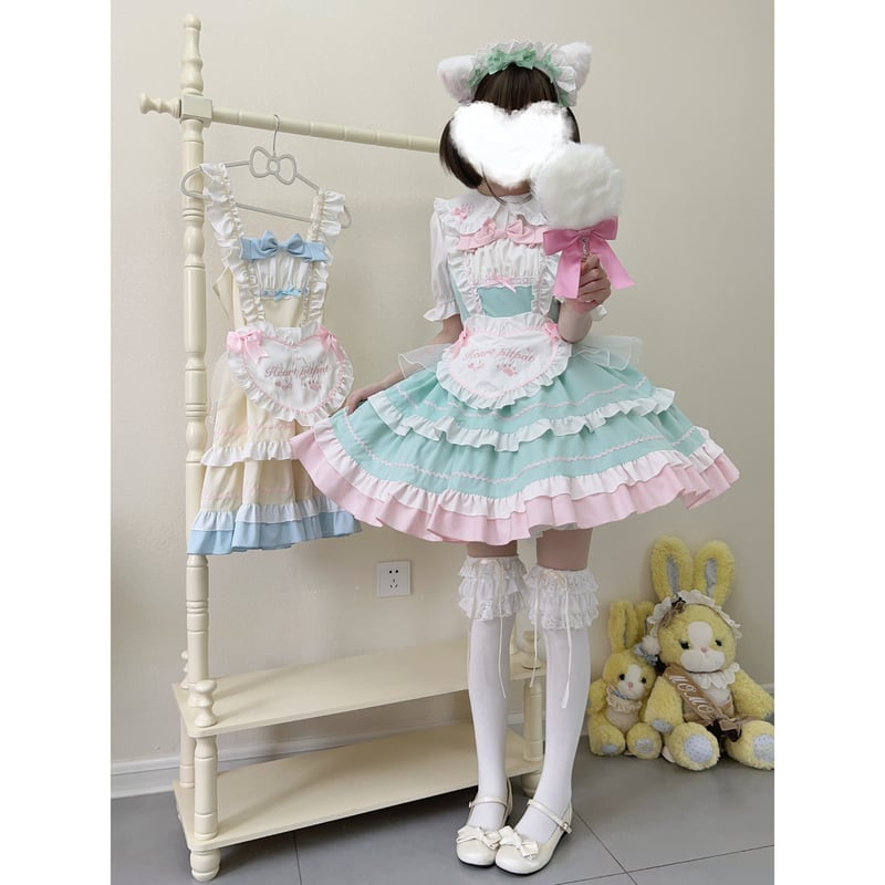 Patissier Chatonジャンパースカート3点set ミント | tulle オンライ