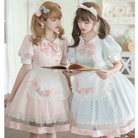 Stripe Waitressワンピース（PK）／Select