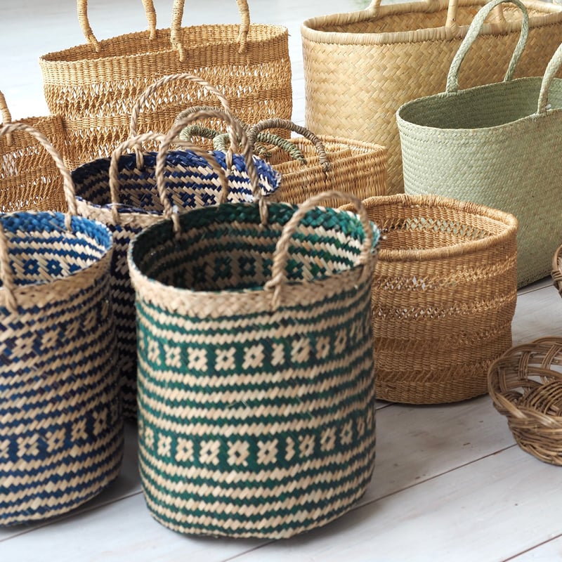 花カゴ ピンクローズM おしゃれなナチュラルかごアレンジ フラワー