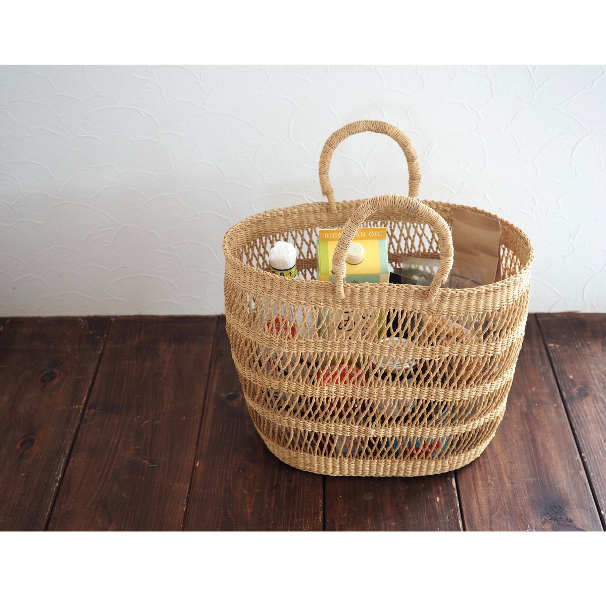 ボルガ 2本手透かし編みバスケット | Room