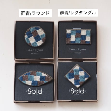 acolier モザイクブローチ
