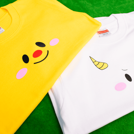 サンサン フェイスTシャツ 半袖