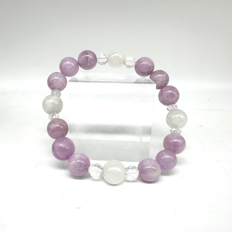 17cm】アフリカンクンツァイトと飛鳥桜水晶のブレスレット | Harmonie