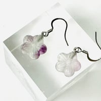フローライトお花ピアス