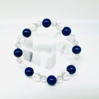 【16cm】ラピスラズリと水晶ブレスレット