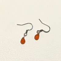 カーネリアンのドロップピアス
