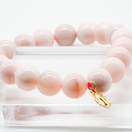 【16.5〜17cm】ピンクオパールのブレスレット