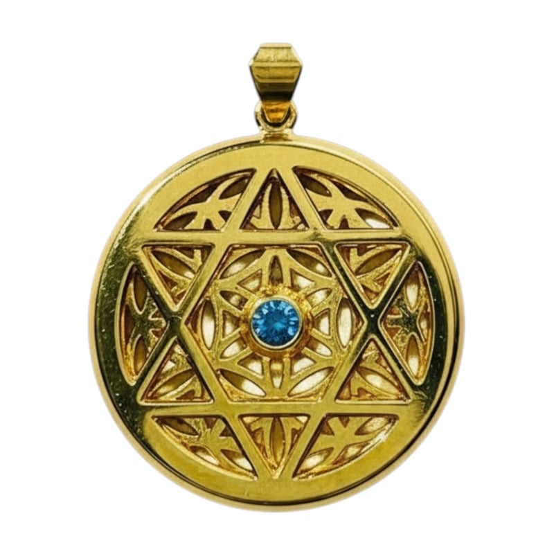 神聖幾何学フラワーオブライフ種銭モチーフペンダントトップ