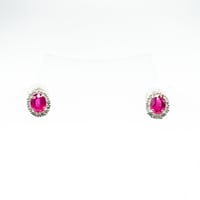 WGルビーとダイヤのピアス