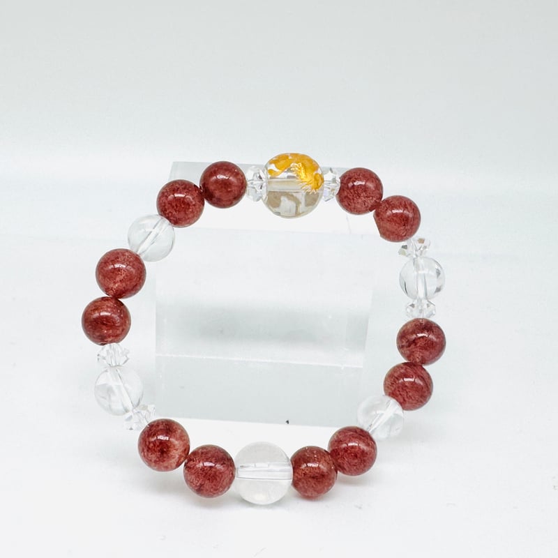 2026【予約販売赤ストロベリークォーツ】午年カード&午彫向かい干支