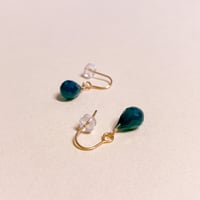 グリーンアゲートのピアス