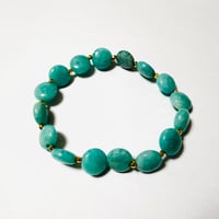 【16cm】アマゾナイトコインブレスレット