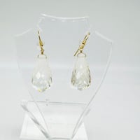 シトリンドロップカットフックピアス
