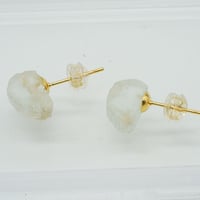 アクアマリンの原石ピアス