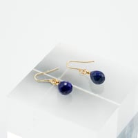 14K ラピスラズリのドロップピアス