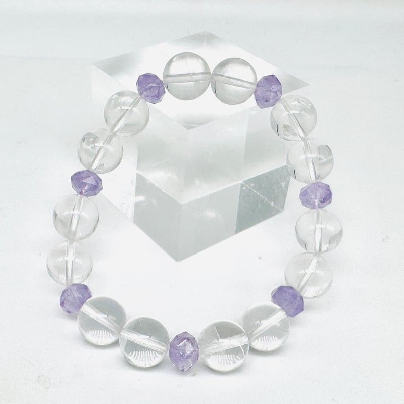 16〜16.5cm】ピンクレムリアンシードクリスタルブレスレット