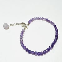 【15cm〜】アメジストブレスレット