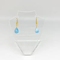 ラリマールのドロップピアス