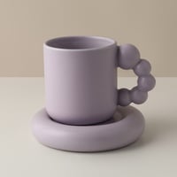 もこもこハンドル　セラミック カップセット(パープル)