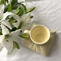マカロン クッションソーサー コーヒーカップ イエロー