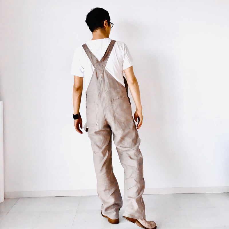 メンズ【men's】《グレージュ色》Herdmans社アイリッシュリネン