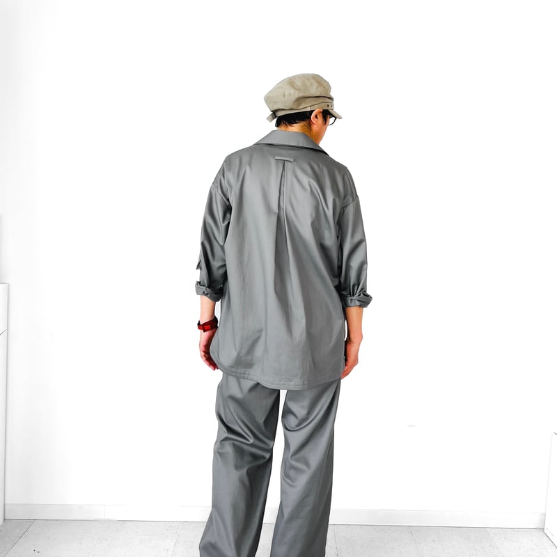 ビックシルエット　リネン　シャツ　ドロップショルダー SITRY シャツ Oversize Drop shoulder Regular collar shirt