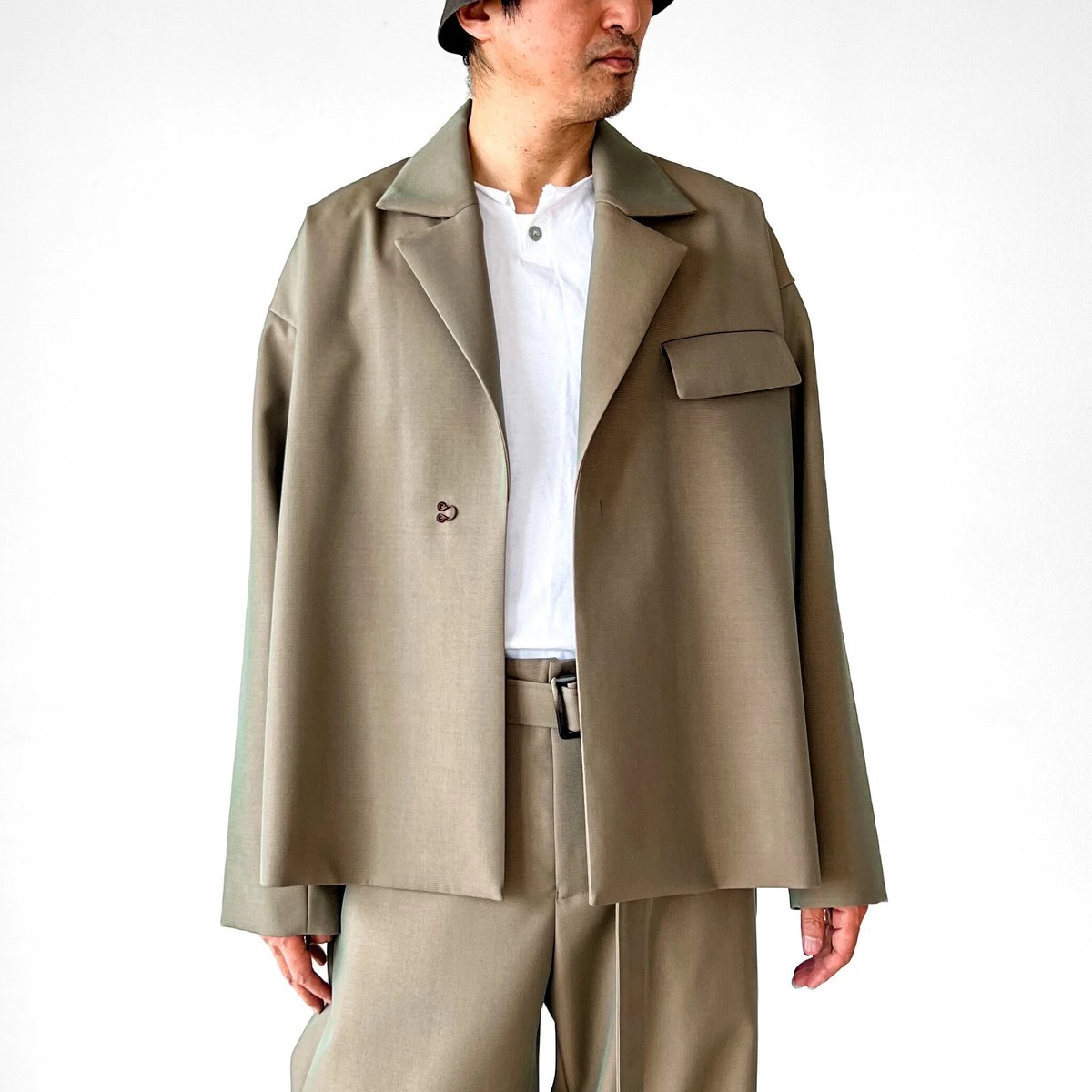 メンズ【men's】最上質ギャバジン素材 セットアップ ジャケット メンズ【men's】最上質ギャバジン素材 セットアップ ジャケット