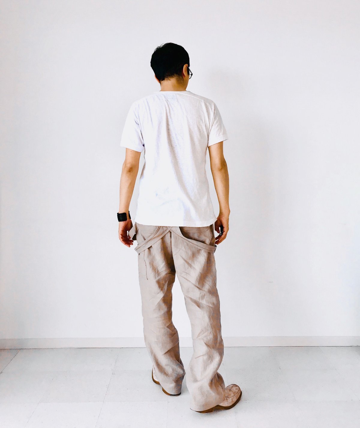 メンズ【men's】《グレージュ色》Herdmans社アイリッシュリネン