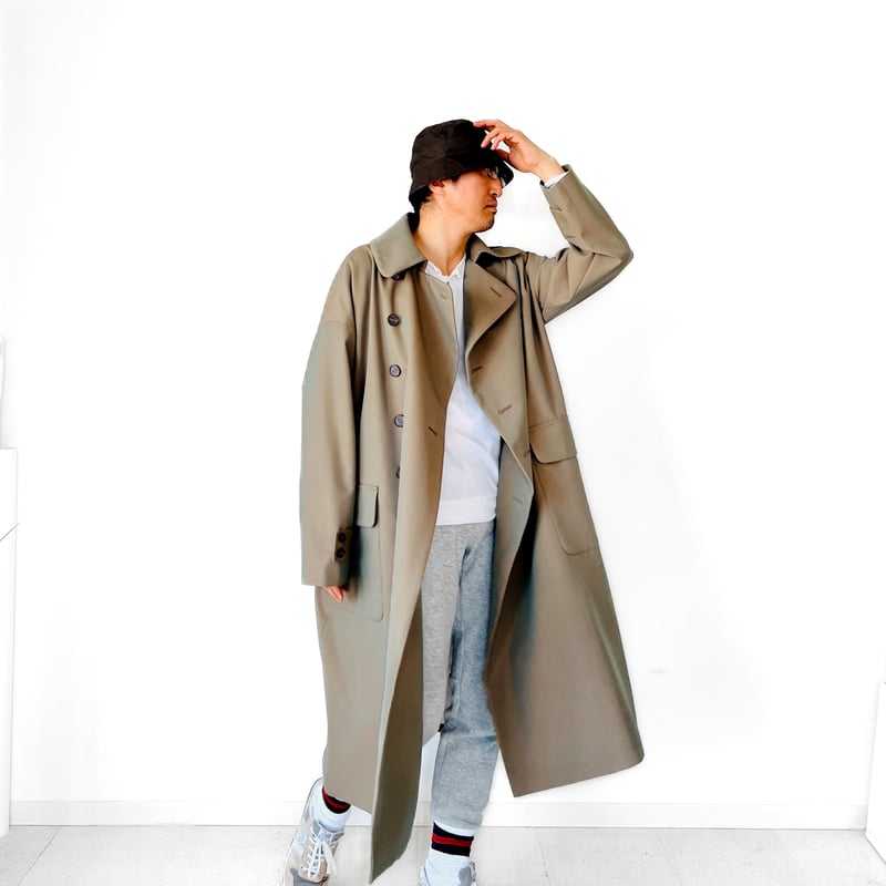 メンズ【men's】最上質ウールギャバジン素材使用 ビッグシルエット