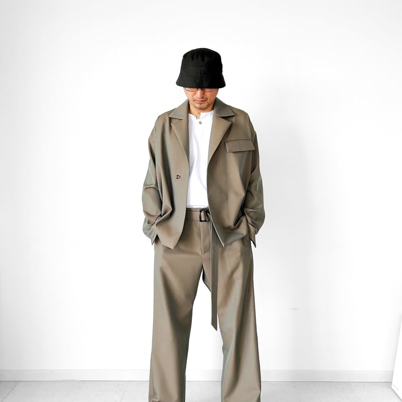 カジュアル セットアップ ジャケット ワイドパンツ 英国風 c170 メンズ【men's】最上質ギャバジン素材 セットアップ ジャケット