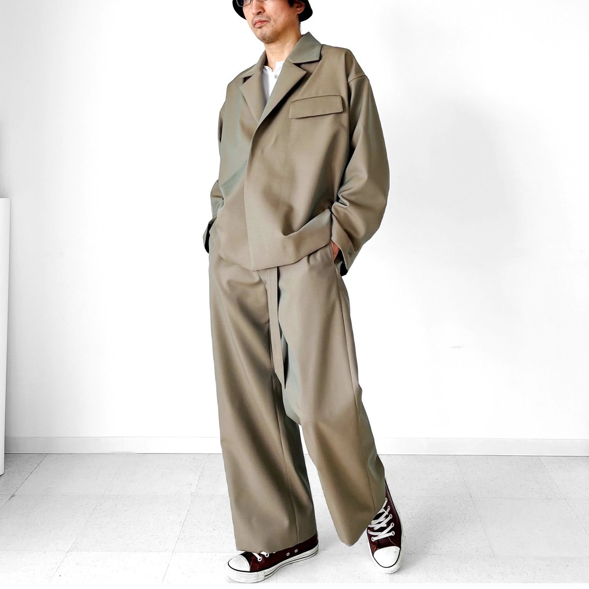 メンズ【men's】最上質ギャバジン素材 セットアップ ジャケット メンズ【men's】最上質ギャバジン素材 セットアップ ジャケット