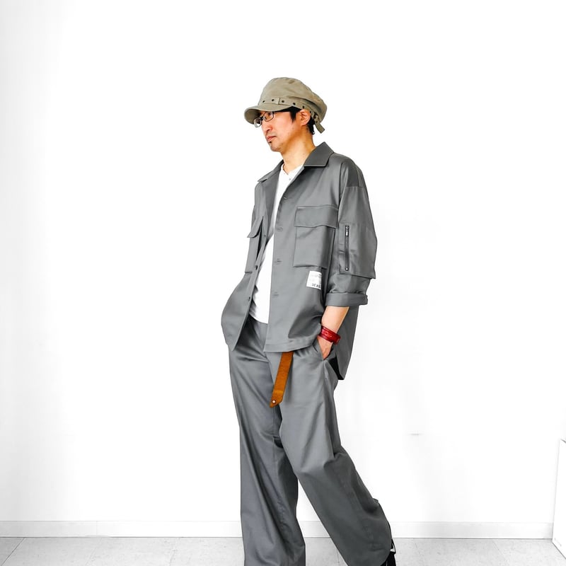 オープロジェクト/リネン混モッズコート/ビッグシルエット/ドロップショルダー セール】【Shmere】ドロップショルダー ダッフルコート/ビッグ