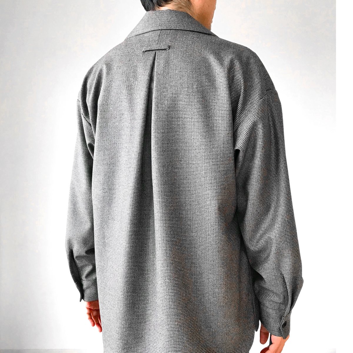 メンズ【men's】最上質ウールフラノ素材 千鳥格子柄ビッグシルエット