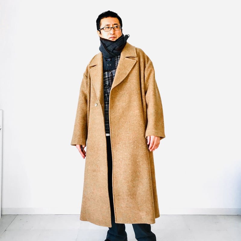 バンドオブアウトサイダーズ ラムウール ダブル チェスターコート 羊毛 メンズ【men's】 最上質ジロンラムウール素材使用 ドロップ