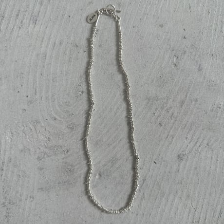 Random Beads Silver Necklace