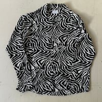 Animal Printed Open Collar Western Shirt
