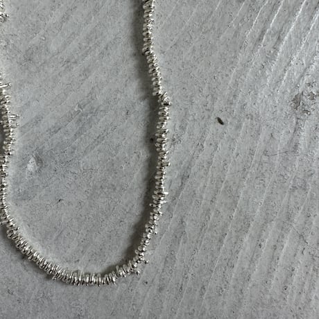 Random Beads Silver Necklace