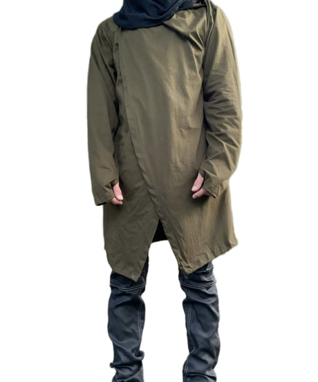 Big Hooded ロングカーディガンコートM short