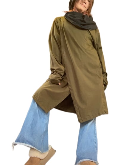 Big Hooded ロングカーディガンコートM short