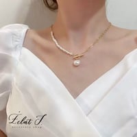 ◉コントラストデザインネックレス◉