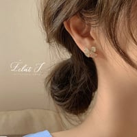 ◉グリッターリボンピアス◉