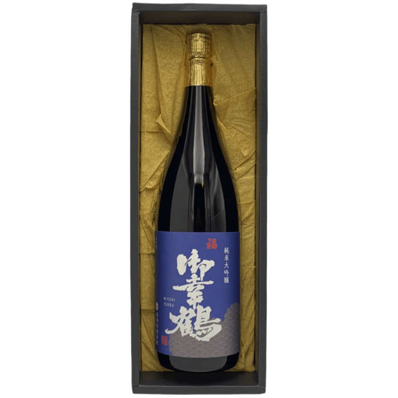 高鶴 淳  お湯のみ 御幸鶴(みゆきつる) 純米大吟醸 山田錦&雄町 化粧箱入り 1800ml