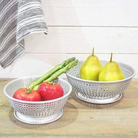 松野屋 アルマイトざる 22cm