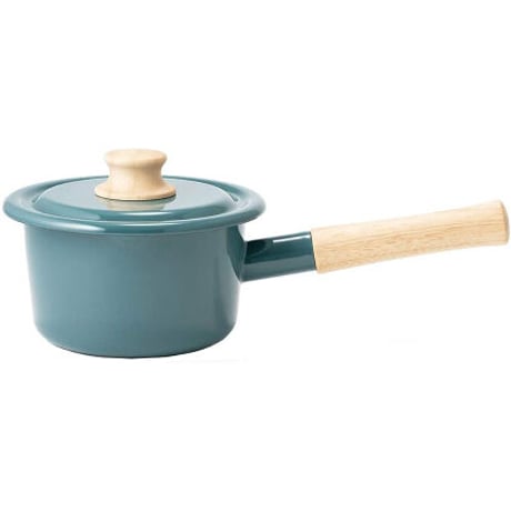 富士ホーロー 片手鍋 ミルクパン コットン シリーズ スモークブルー 14cm CTN-14M.SB