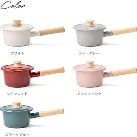 富士ホーロー 片手鍋 ミルクパン コットン シリーズ スモークブルー 14cm CTN-14M.SB