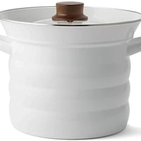 富士ホーロー パスタ鍋 IH対応 パスタポット ホワイト 20cm N-20P.W