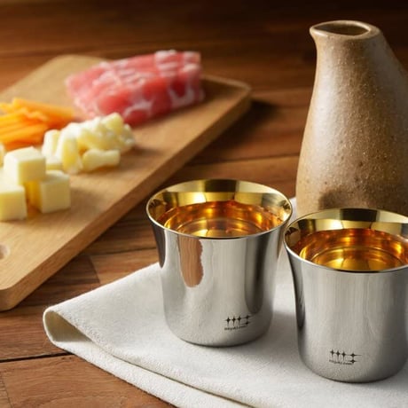 ヨシカワ 日本製 ぐい呑み 金メッキ仕上げ 100ml 磨き屋シンジケート YJ2535 2個セット