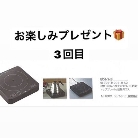 ＜定期便＞お楽しみ得典付コーヒー(粉：粗挽き)セット100g×2袋（送料無料）