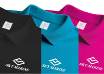 SKY MARINE ポロシャツ(ブラック・ブルー・ピンク)