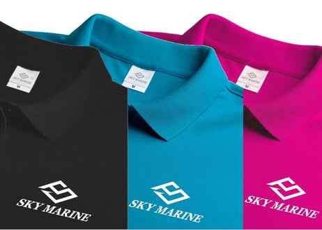 SKY MARINE ポロシャツ(ブラック・ブルー・ピンク)